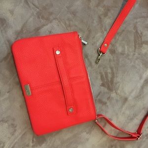 Red Shoulder or Wristlet Bag